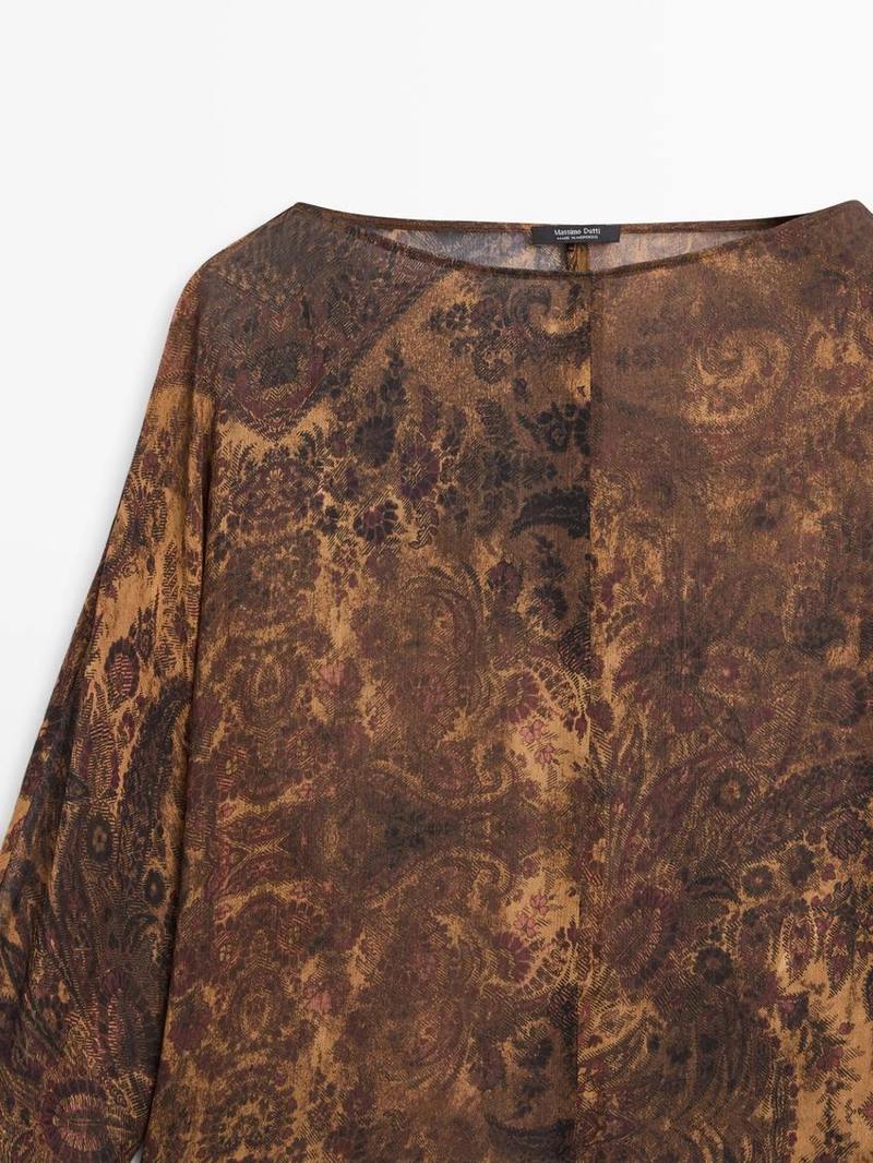 Блузка с принтом в полоску