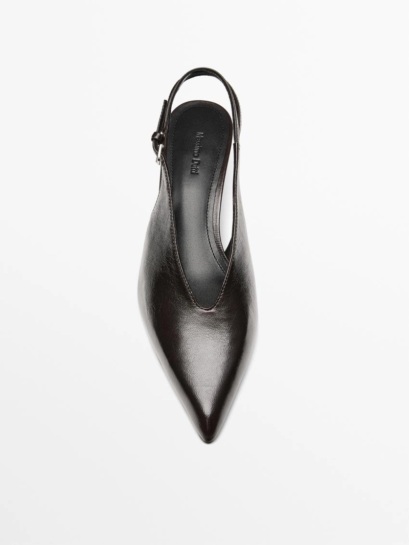 Сабо на высоком каблуке из кожи