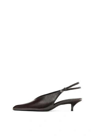 Сабо на высоком каблуке из кожи- Заказать в России