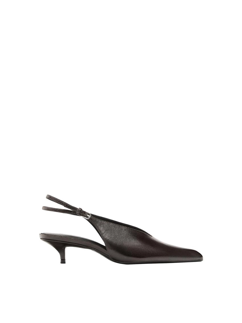 Сабо на высоком каблуке из кожи