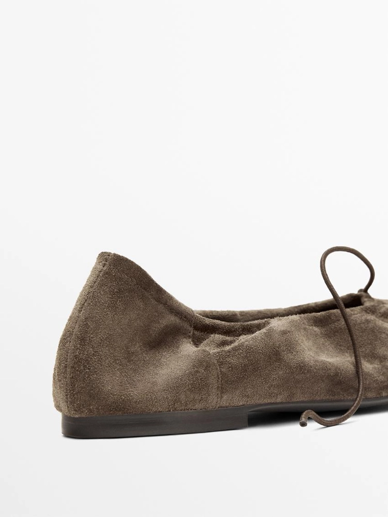 Туфли балетки с бантом