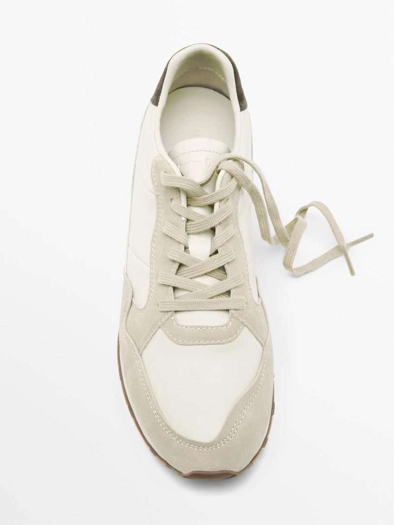 Кроссовки с контрастной задней частью