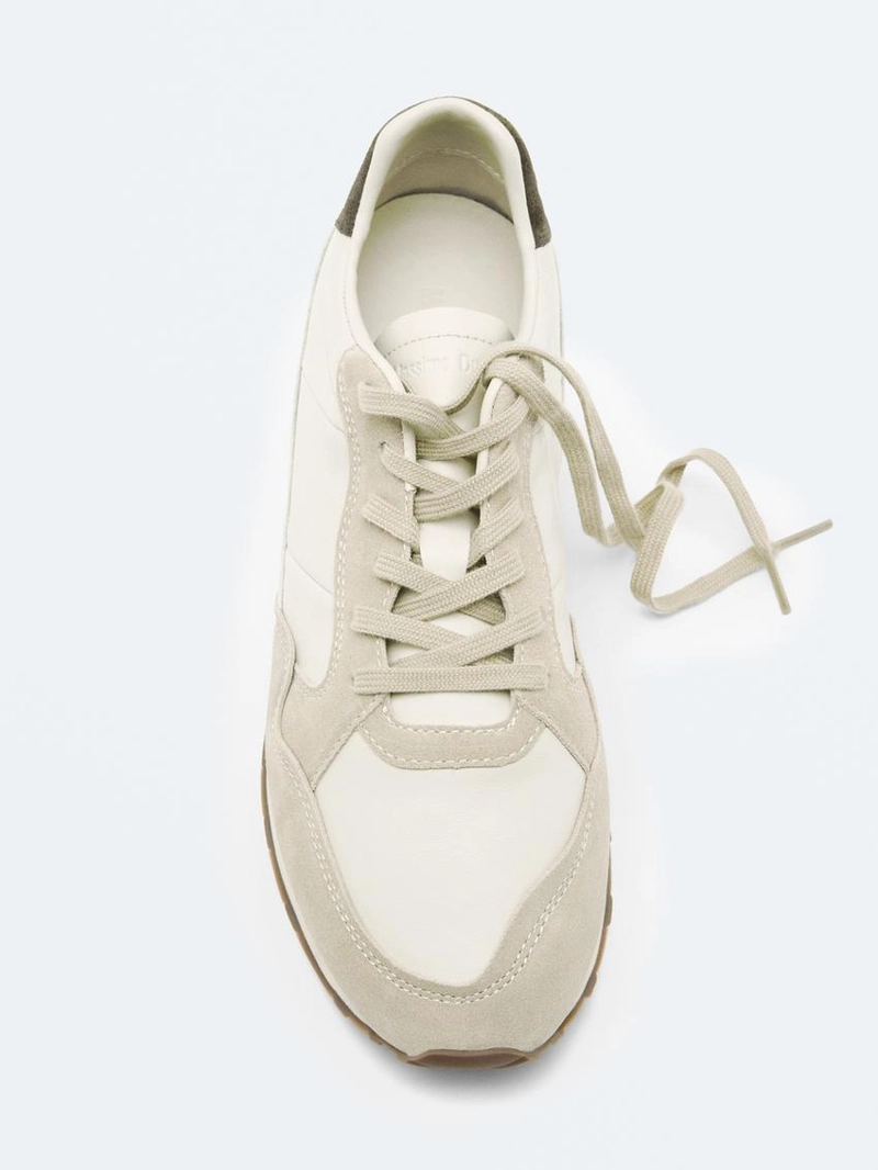 Кроссовки с контрастной задней частью