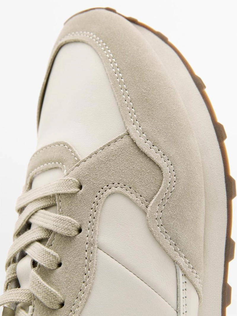 Кроссовки с контрастной задней частью