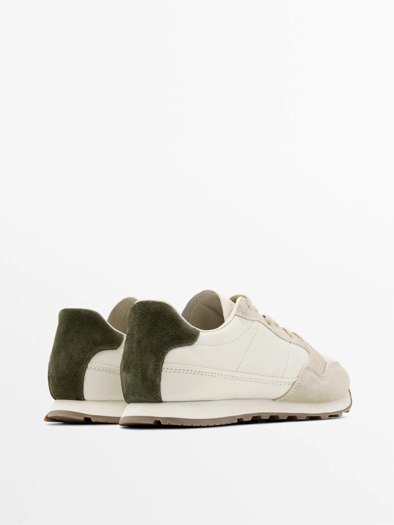 Кроссовки с контрастной задней частью