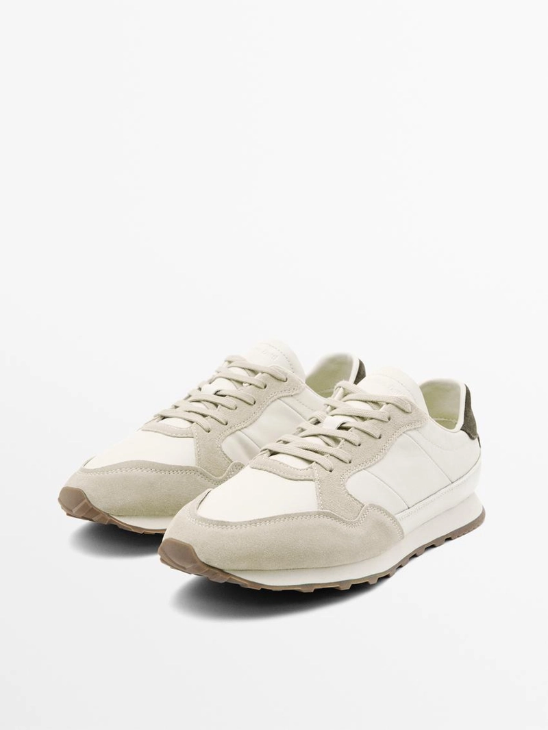 Кроссовки с контрастной задней частью