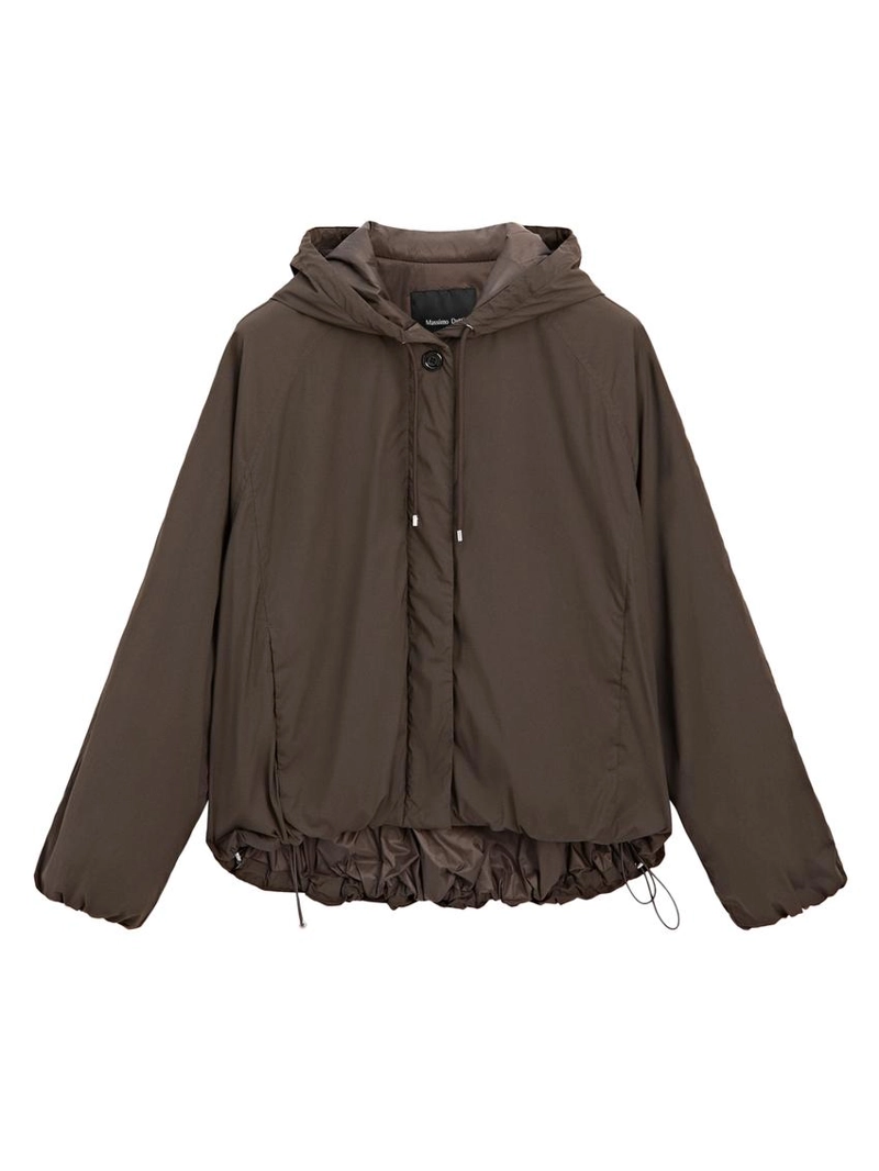 Пуховик с высоким воротником