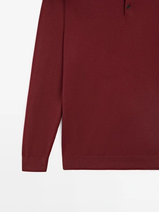 Поло-свитер из хлопкового трикотажа- Заказать в России