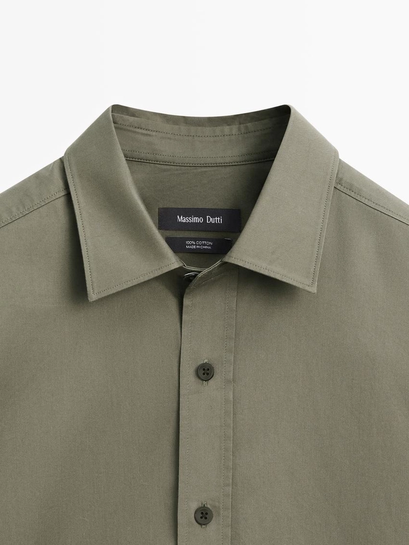 Рубашка из 100% хлопка с регулярной посадкой