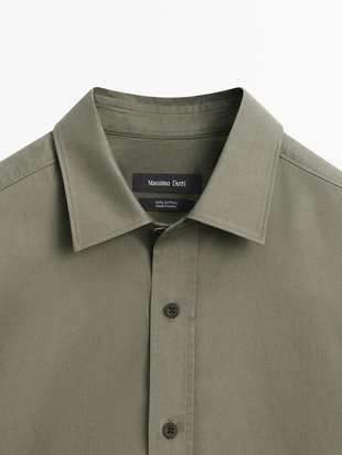 Рубашка из 100% хлопка с регулярной посадкой- Заказать в России