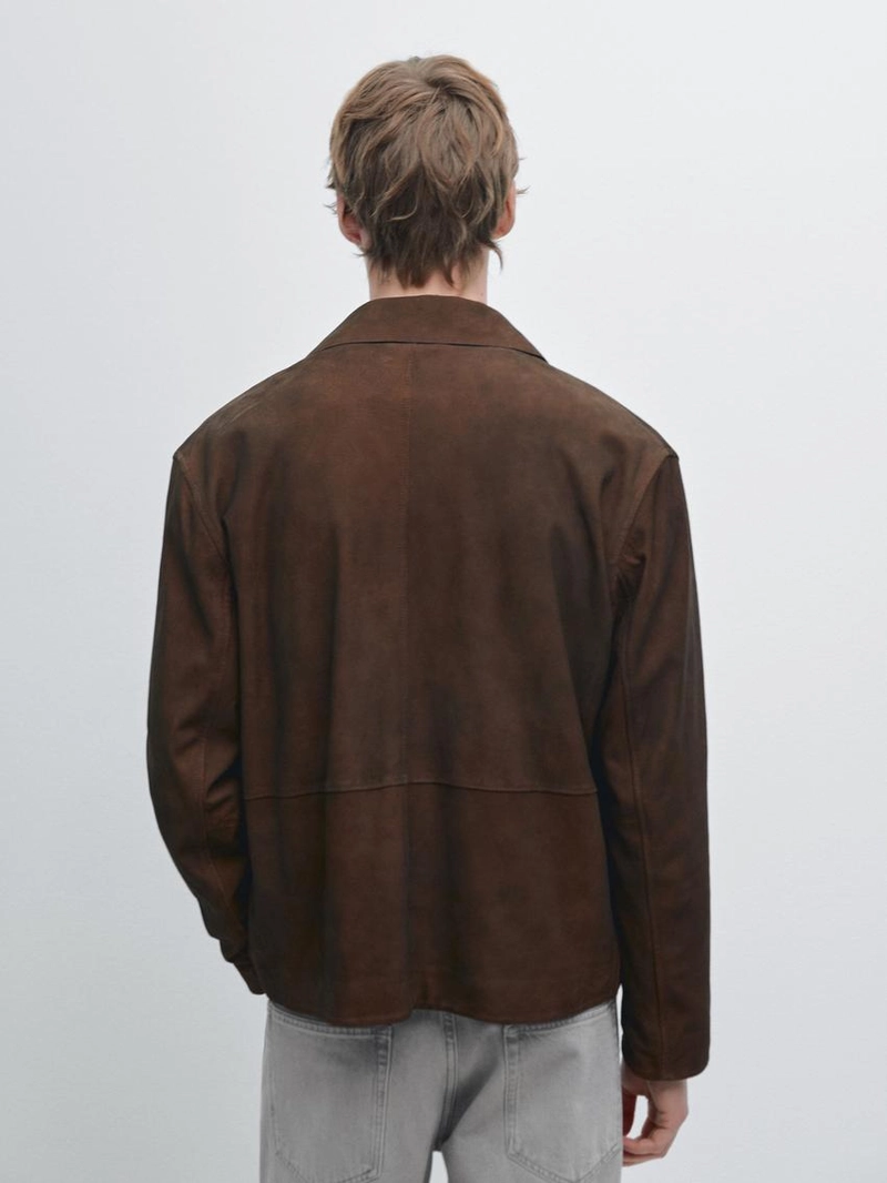 Куртка-рабочий из замши