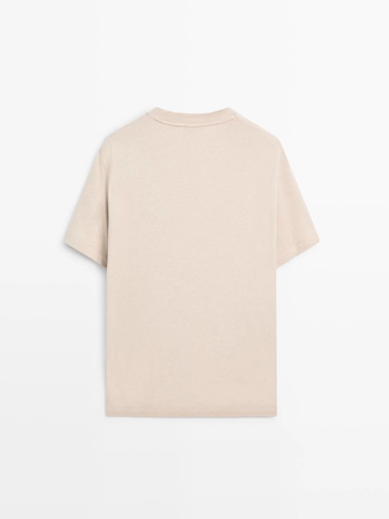 Футболка из хлопкового микса с короткими рукавами