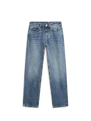 Джинсы со средней посадкой прямого покроя- Заказать в России