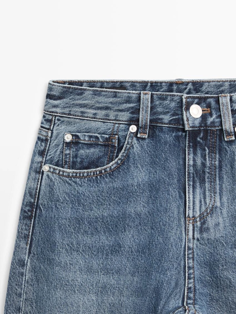 Джинсы со средней посадкой прямого покроя