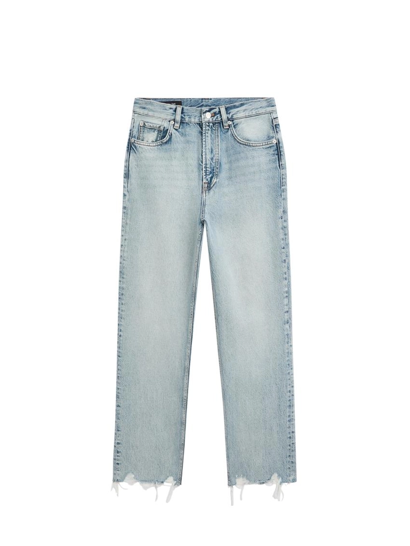 Джинсы прямого кроя с высокой посадкой