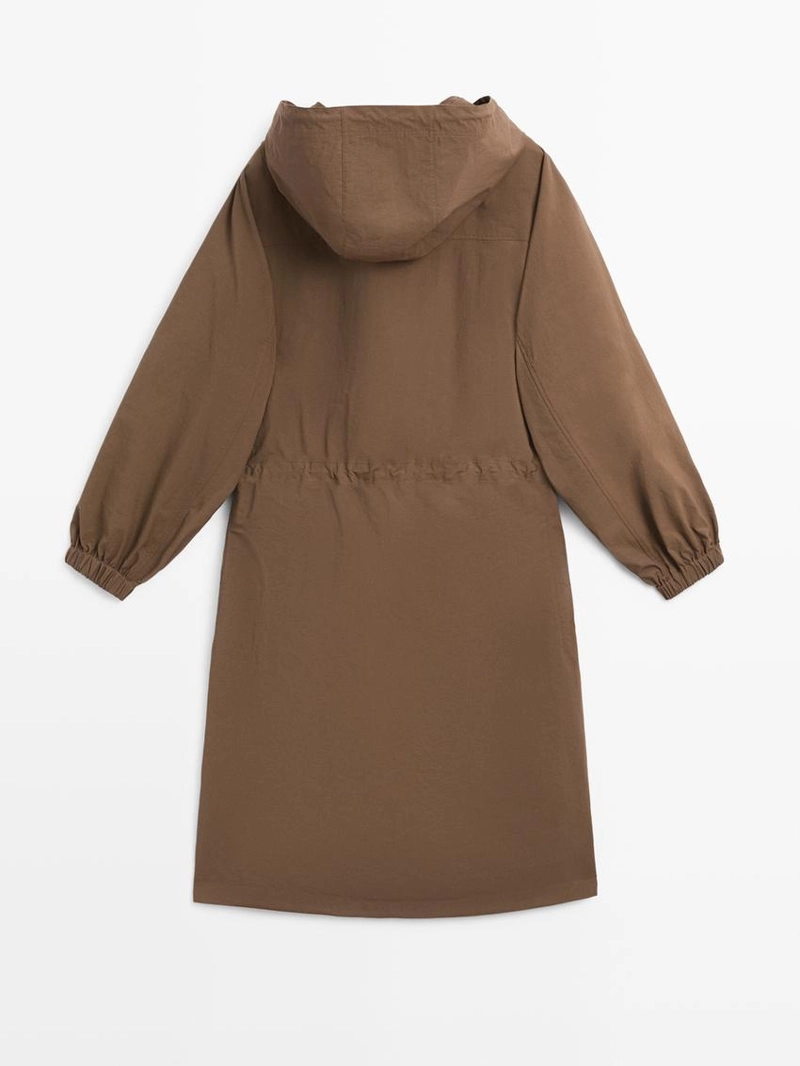 Длинная парка из технической ткани