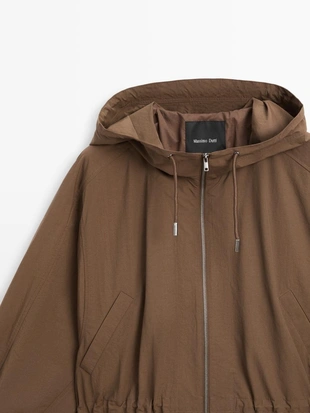 Длинная парка из технической ткани- Заказать в России