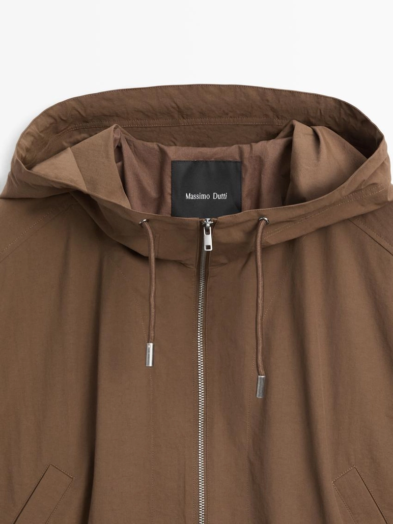 Длинная парка из технической ткани