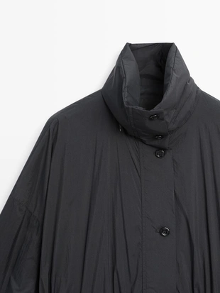 DARK BLUE | 6738/151/407 - Massimo Dutti Парка из технической ткани