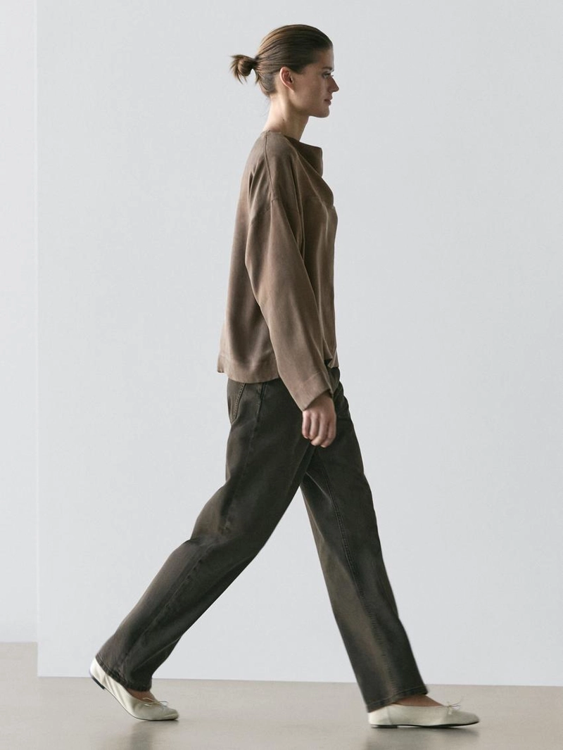 Рубашка с драпировкой