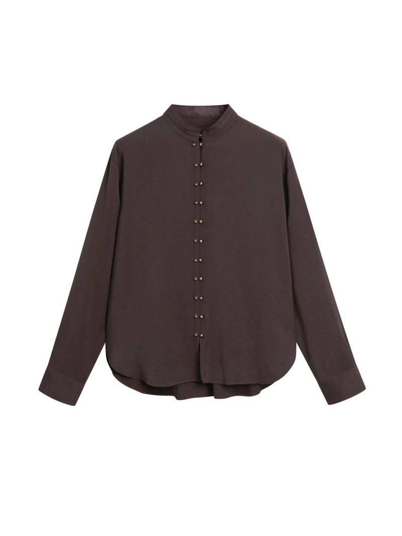 Рубашка с пуговицами и стойкой