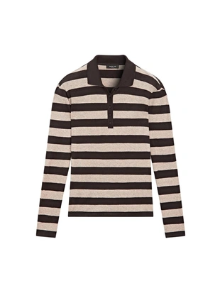 Свитер-поло из хлопкового трикотажа- Заказать в России