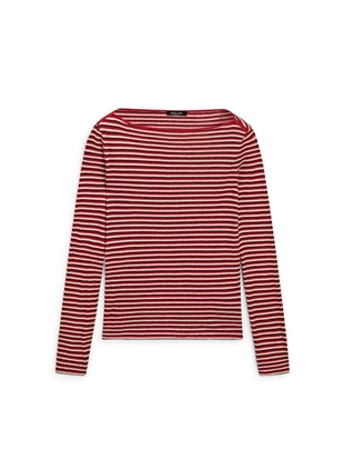 Майка с длинным рукавом в полоску- Заказать в России