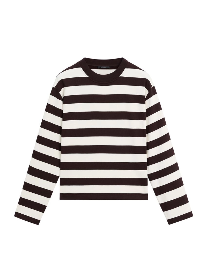 Полосатая футболка с длинным рукавом из хлопка
