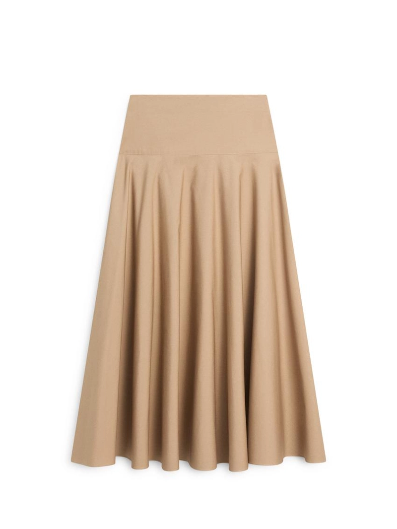 Юбка миди с оборкой на поясе