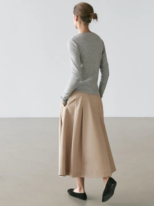 Юбка миди с боковыми складками- Заказать в России