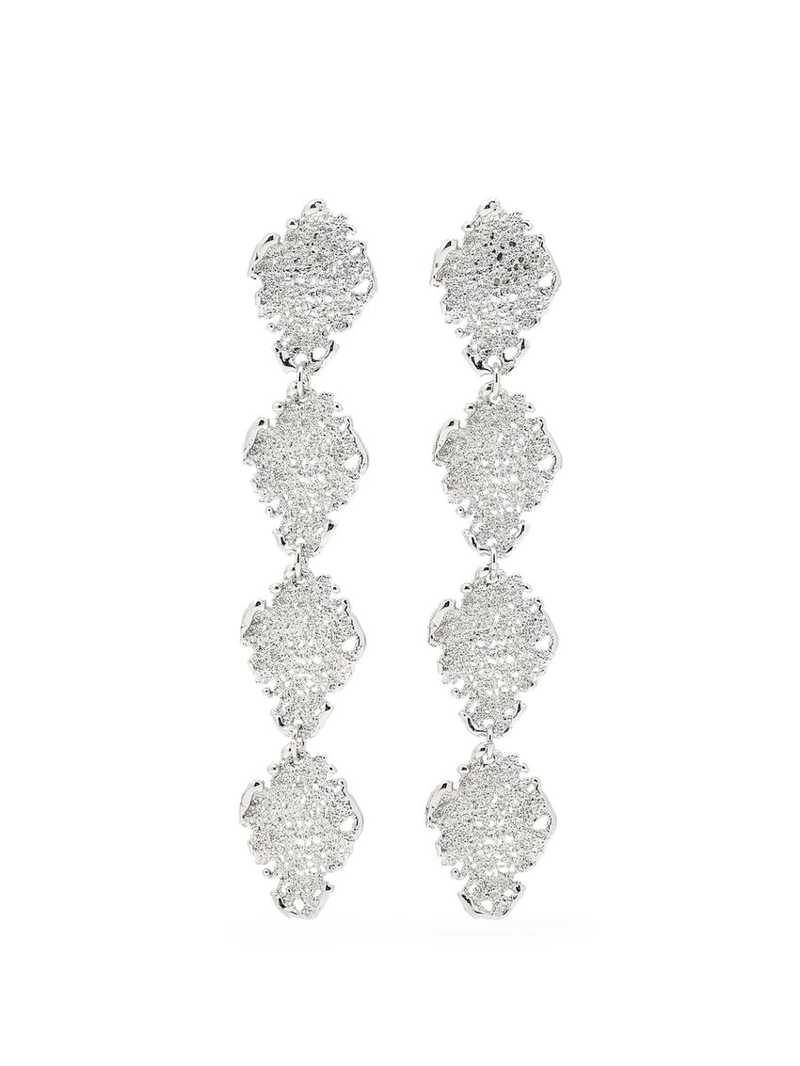 Серьги-кольца с текстурой металла