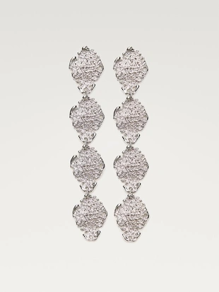 Серьги-кольца с текстурой металла- Заказать в России