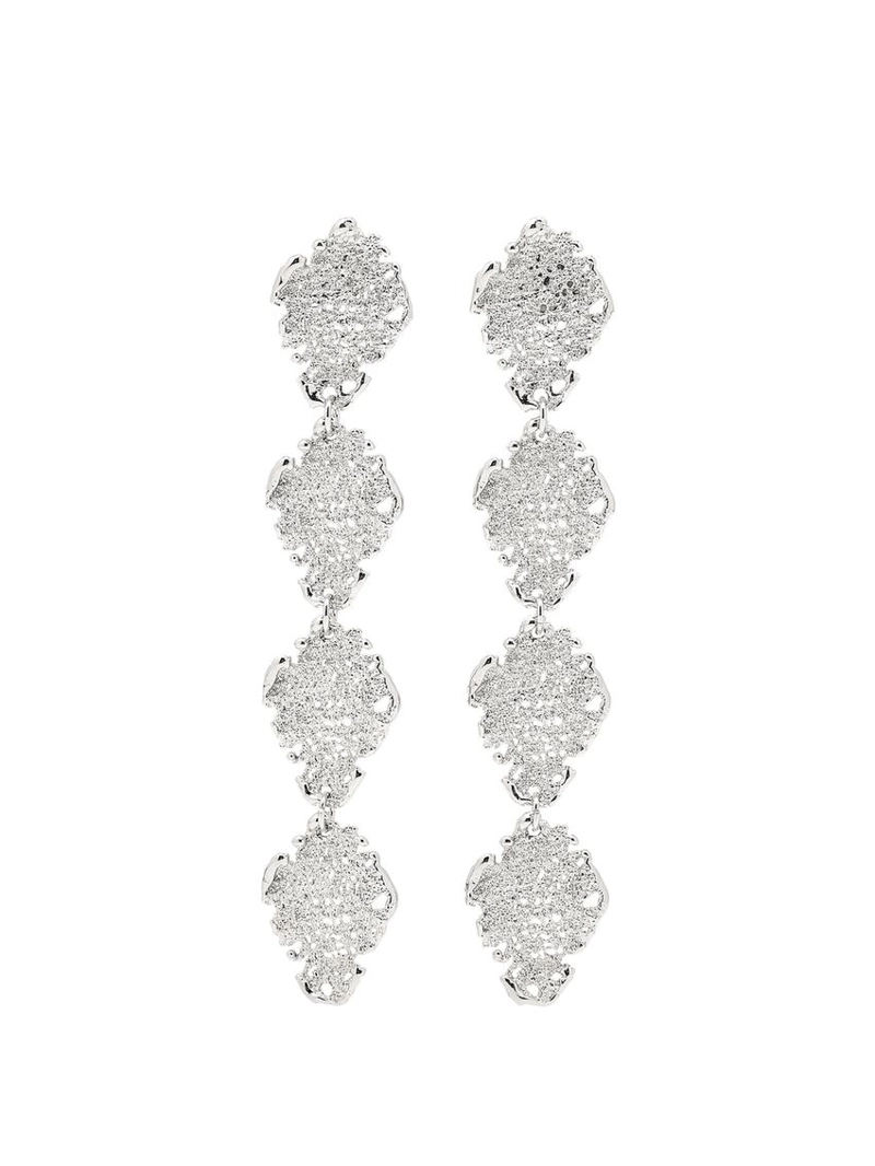 Серьги-кольца с текстурой металла