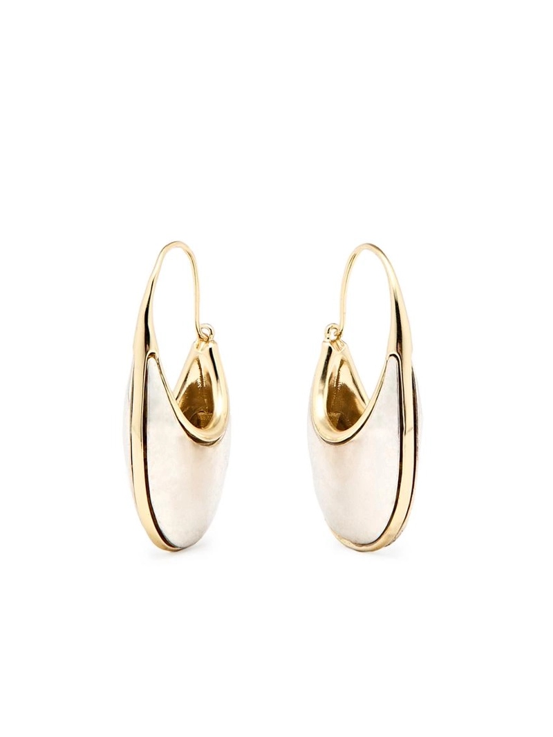 Серьги с контрастными кольцами