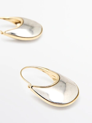 Серьги с контрастными кольцами- Заказать в России
