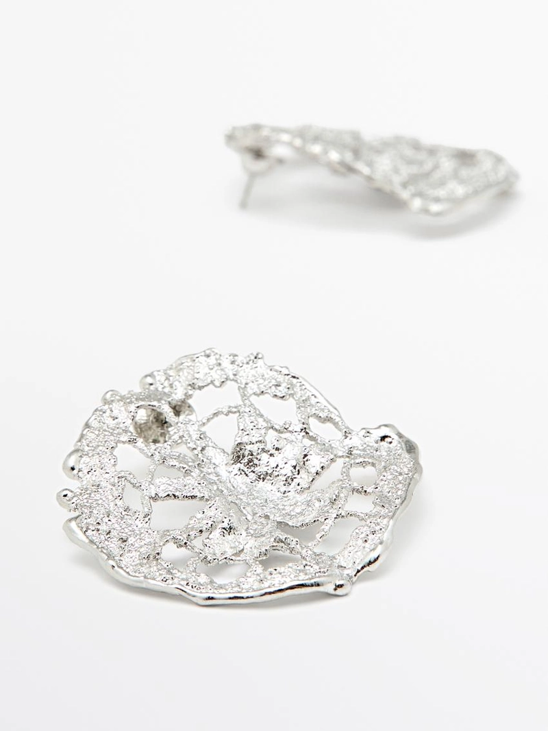 Текстурированные серьги