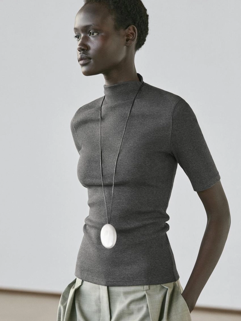 Футболка из хлопкового микса с короткими рукавами