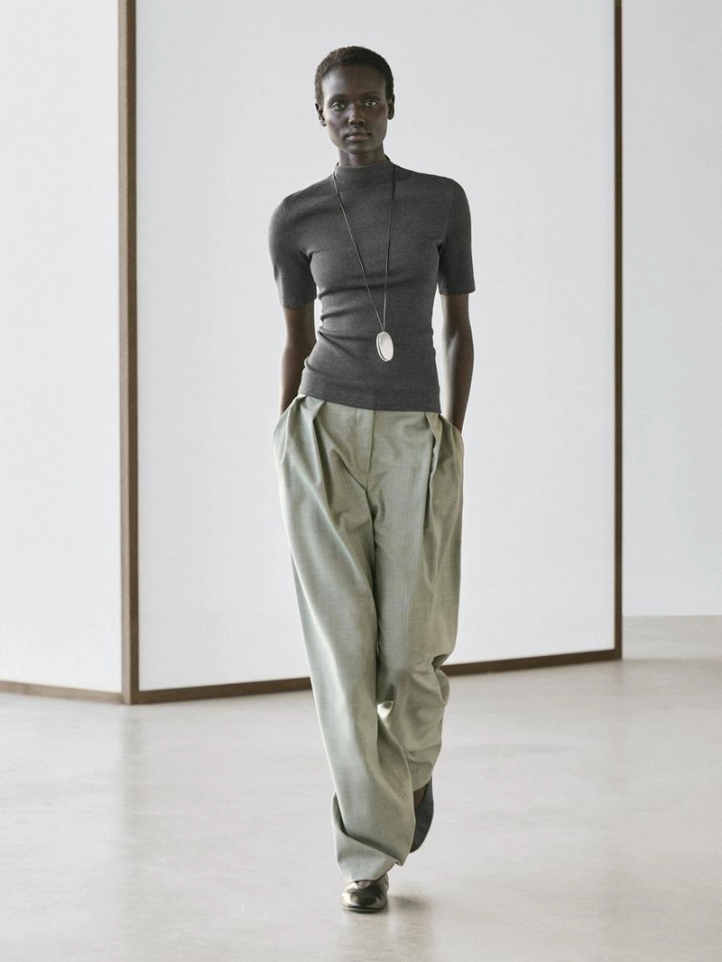 Футболка из хлопкового микса с короткими рукавами