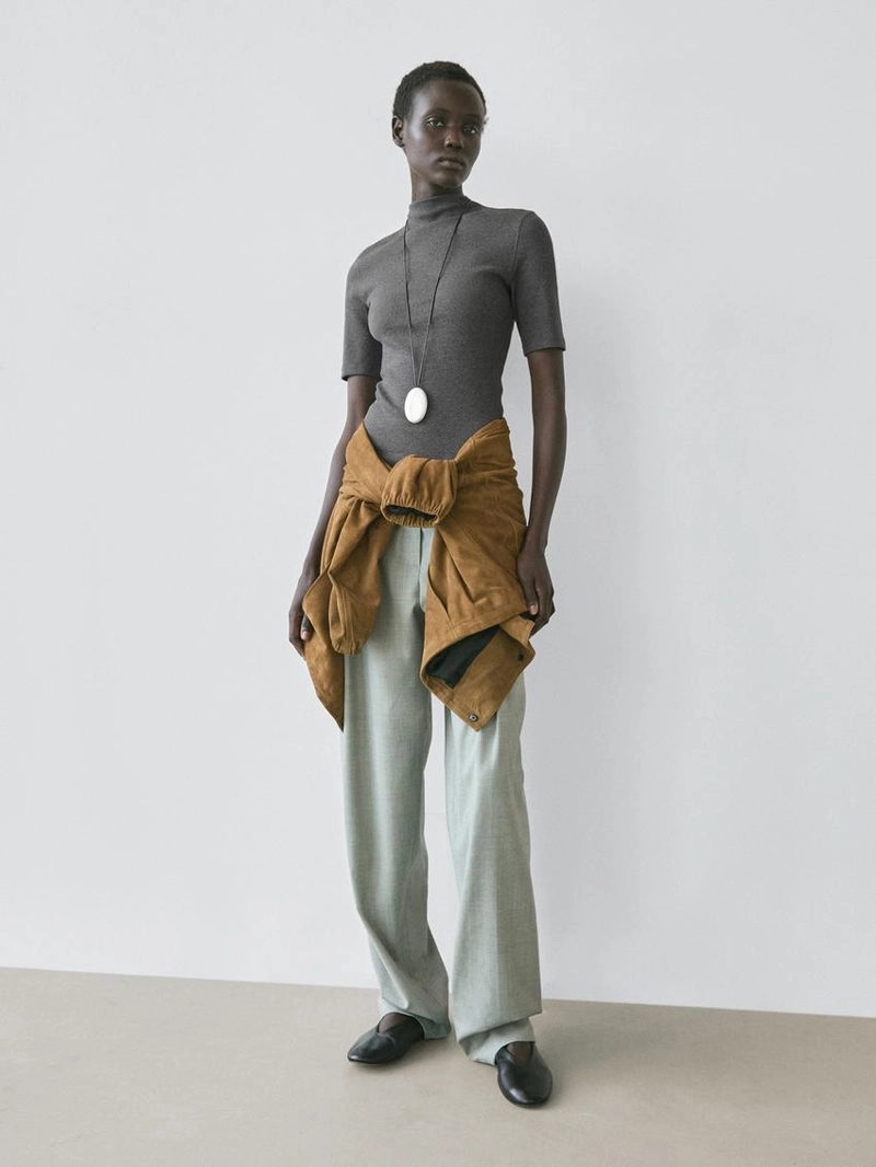 Футболка из хлопкового микса с короткими рукавами