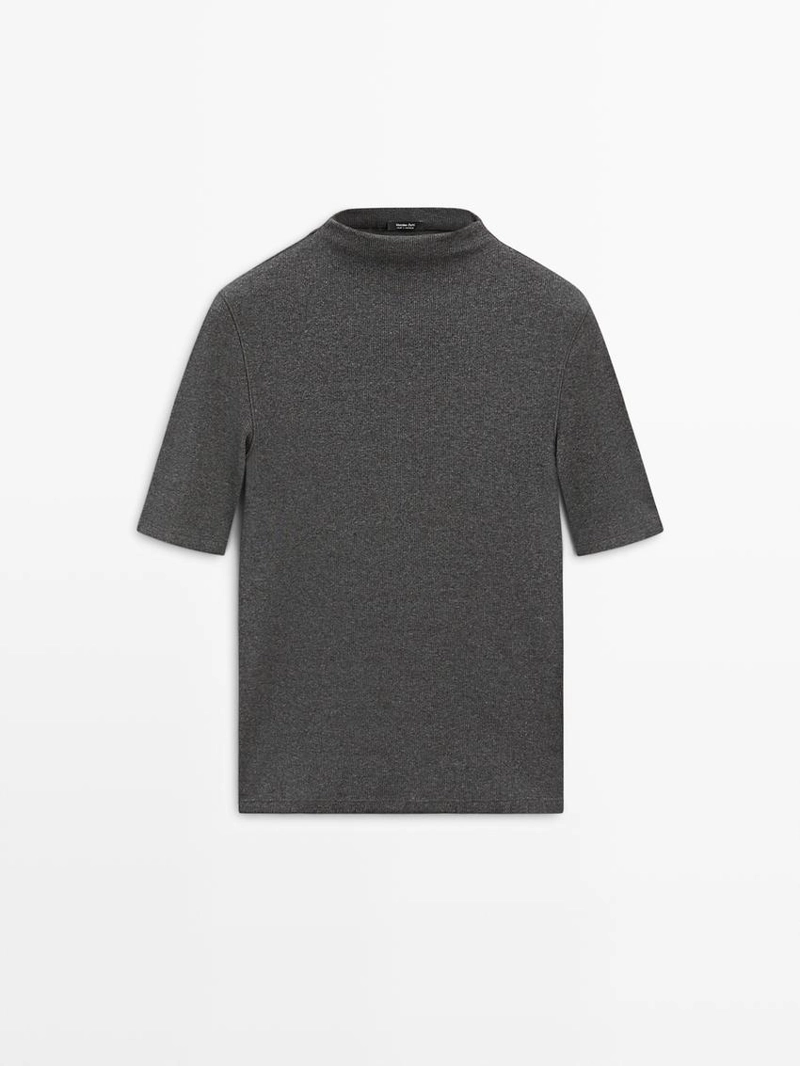 Футболка из хлопкового микса с короткими рукавами