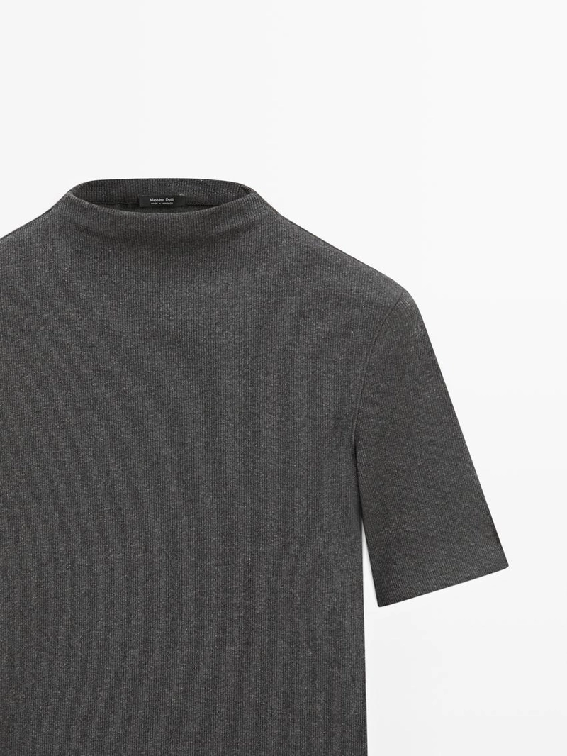 Футболка из хлопкового микса с короткими рукавами