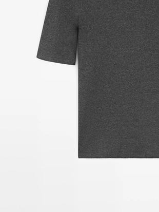 Футболка из хлопкового микса с короткими рукавами- Заказать в России