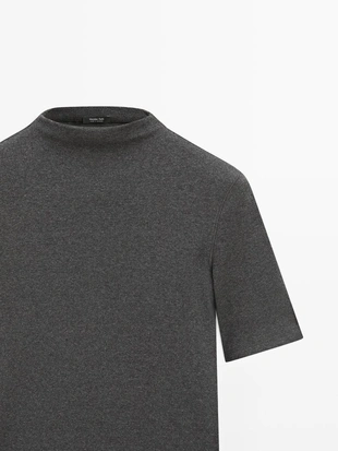 Футболка из хлопкового микса с короткими рукавами- Заказать в России