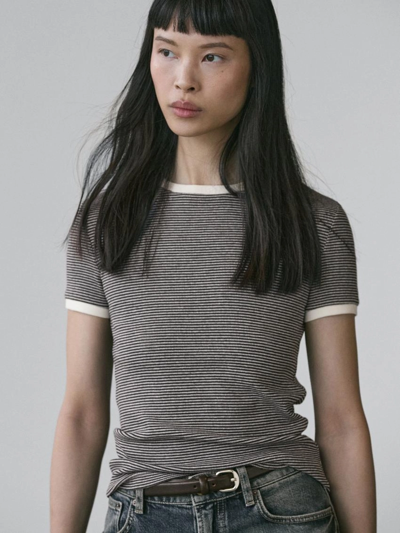 Футболка с коротким рукавом с контрастными деталями