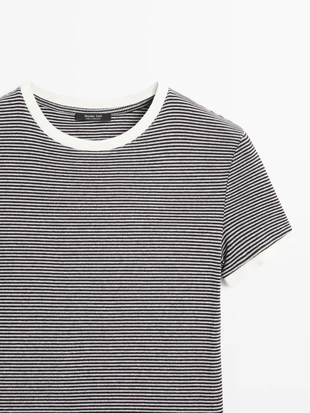 Футболка с коротким рукавом с контрастными деталями- Заказать в России