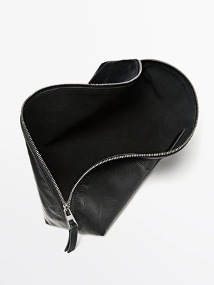 BLACK | 4676/630/800 - Massimo Dutti Косметичка из натуральной кожи