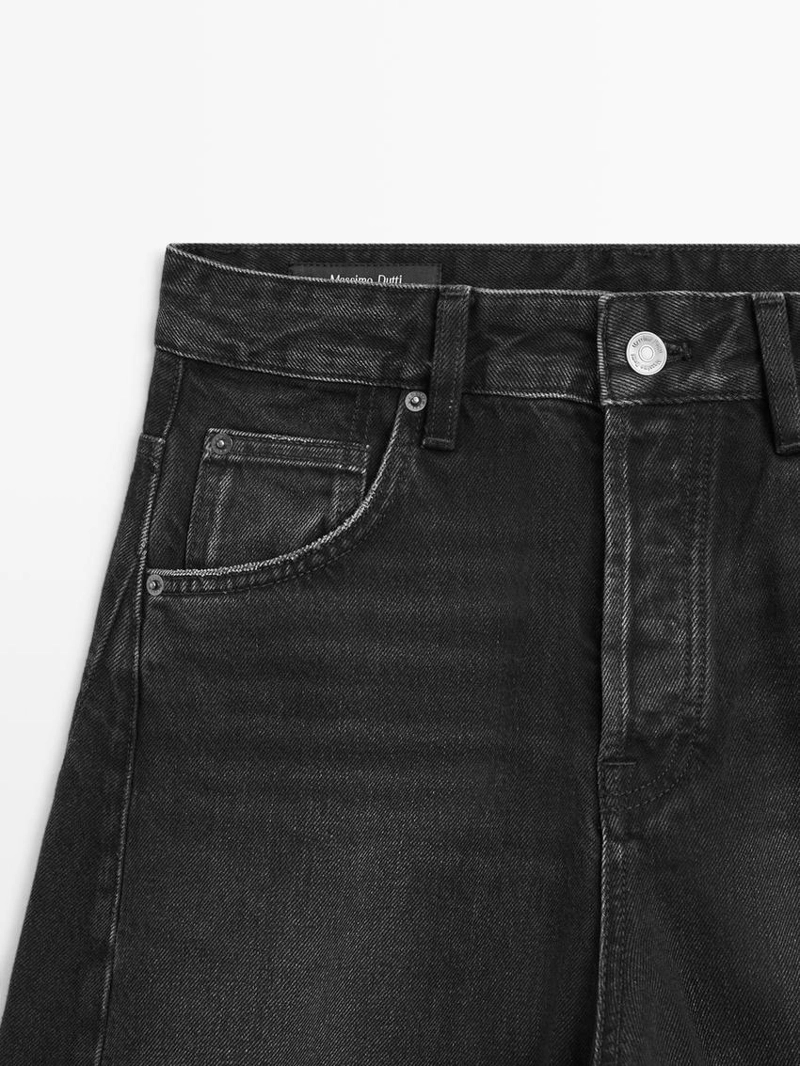 Джинсы средней посадки свободного кроя