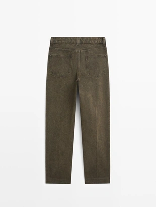 Джинсы с завышенной талией и силуэтом баллон- Заказать в России