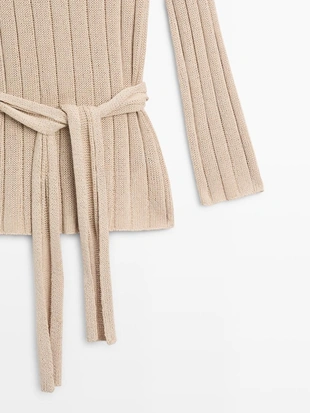 Джемпер с лодочным вырезом из смесового хлопка- Заказать в России