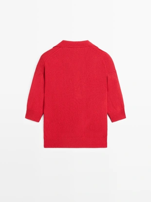 Джемпер поло из вязаного полотна- Заказать в России